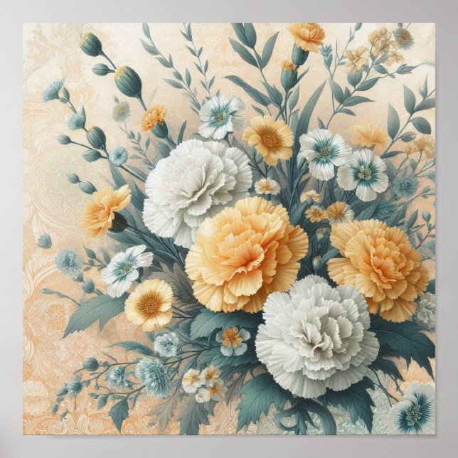 Pastel Carnations Poster (Framsidan)