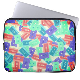 Pastel Cassette Tapes - 90:s Aesthetic Music Laptop Fodral