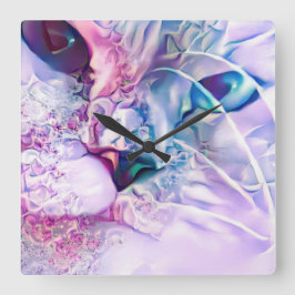 Pastel Cat Dreamscape Fyrkantig Klocka