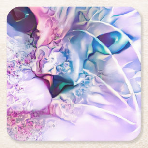 Pastel Cat Dreamscape Underlägg Papper Kvadrat