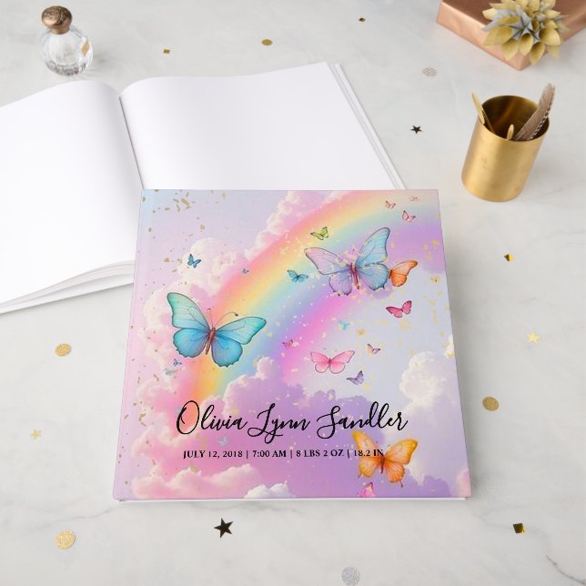 Pastel Celebration Keepsake for Weddings & Baby Sh Gästböcker (Framsidan öppen)