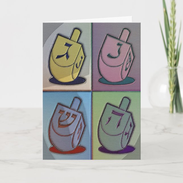 Pastel Chanukah-kort Helgkort (Framsida)