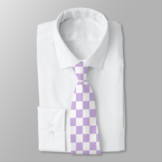 Pastel Checkerboard Checks Mönster Retro Lilac Slips (Bunden)