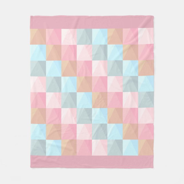 Pastel Checkerss Fleece Blanket Medium (Framsidan)