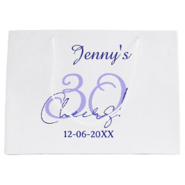 Pastel cheers 30th birthday purple elegant name da