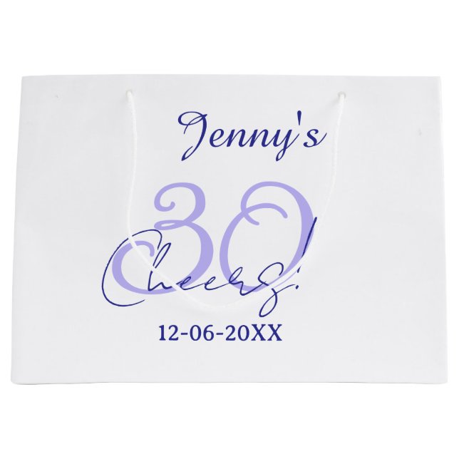 Pastel cheers 30th birthday purple elegant name da (Framsidan)