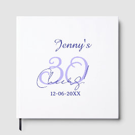 Pastel cheers 30th birthday purple elegant name da gästböcker