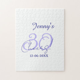 Pastel cheers 30th birthday purple elegant name da pussel