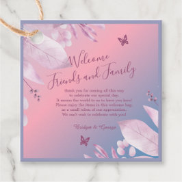 Pastel cherry blommar sakura bröllop gåvor etiketter