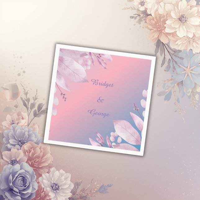 Pastel cherry blommar sakura bröllop napkins pappersservett (Skapare uppladdad)