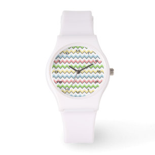 Pastel Chevron-Drop Shadow by Shirley Taylor Armbandsur