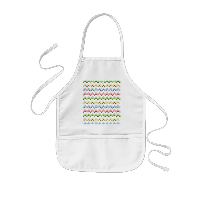 Pastel Chevron-Drop Shadow by Shirley Taylor Barnförkläde (Framsidan)