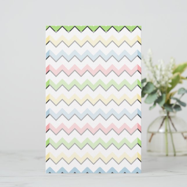Pastel Chevron-Drop Shadow by Shirley Taylor Brevpapper (Stående Fram)
