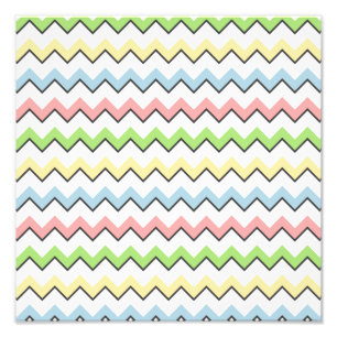 Pastel Chevron-Drop Shadow by Shirley Taylor Fototryck