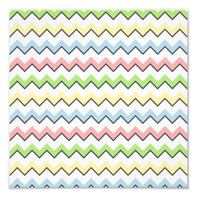 Pastel Chevron-Drop Shadow by Shirley Taylor Fototryck (Framsidan)