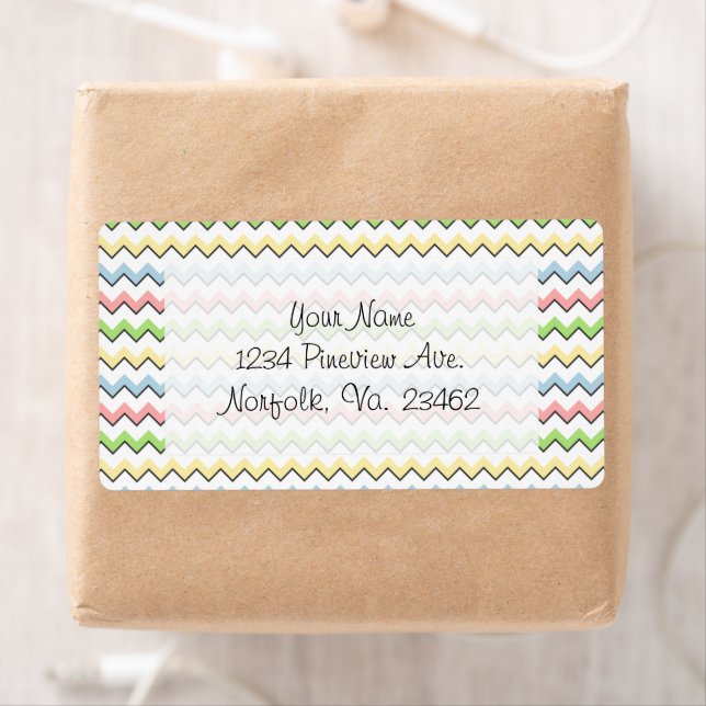 Pastel Chevron-Drop Shadow by Shirley Taylor Fraktsedel (Insitu)