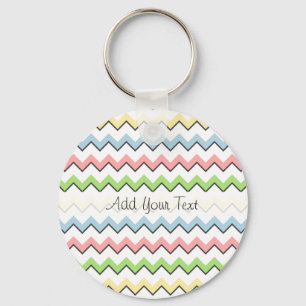 Pastel Chevron-Drop Shadow by Shirley Taylor Nyckelring