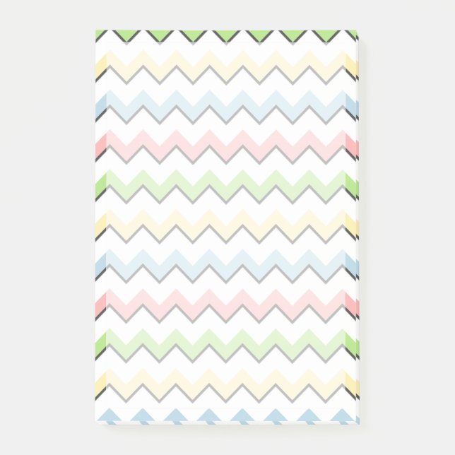 Pastel Chevron-Drop Shadow by Shirley Taylor Post-it Block (Framsida)