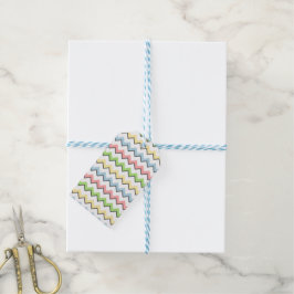 Pastel Chevron-Drop Shadow by Shirley Taylor Presentetikett