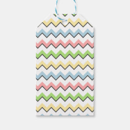 Pastel Chevron-Drop Shadow by Shirley Taylor Presentetikett