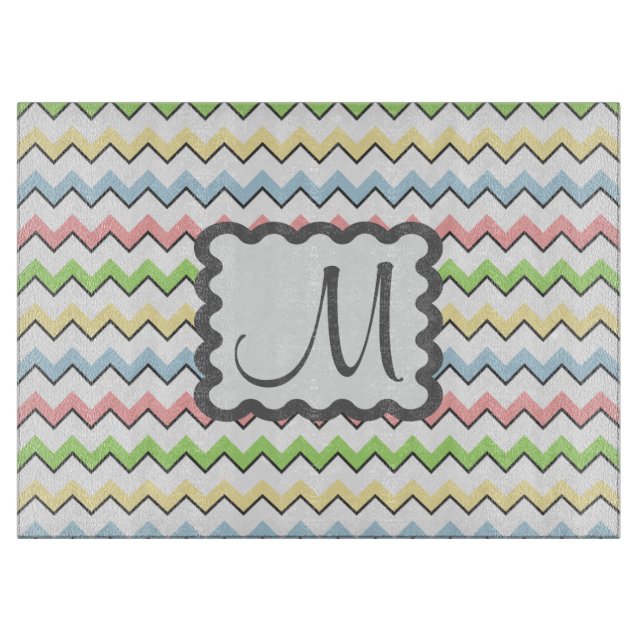 Pastel Chevron med Monogram av Shirley Taylor (Framsidan)