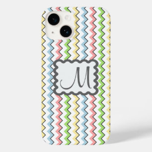 Pastel Chevron med Monogram av Shirley Taylor
