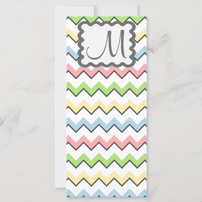 Pastel Chevron med Monogram av Shirley Taylor (Framsida)