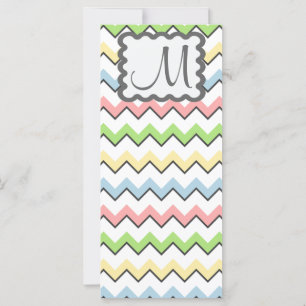 Pastel Chevron med Monogram av Shirley Taylor