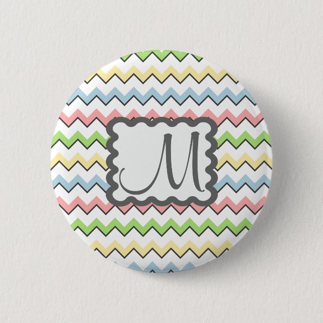 Pastel Chevron med Monogram av Shirley Taylor Knapp (Framsida)