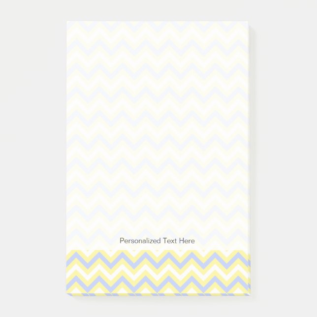 Pastel Chevron Mönster Post-it Block (Framsida)