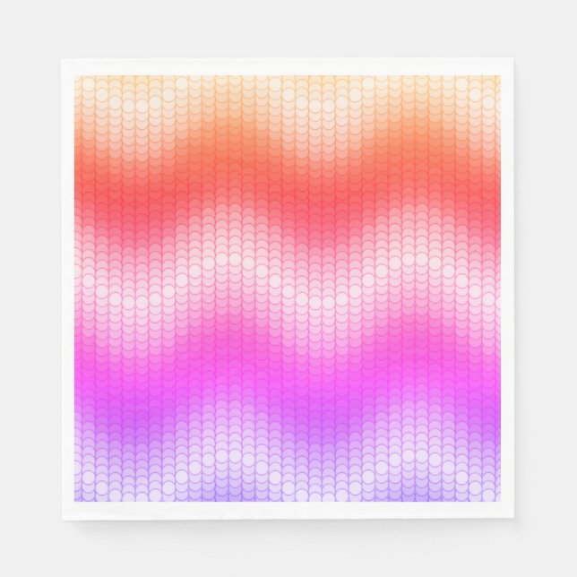 Pastel Chevron Papper Luncheon Napkins Pappersservett (Framsidan)