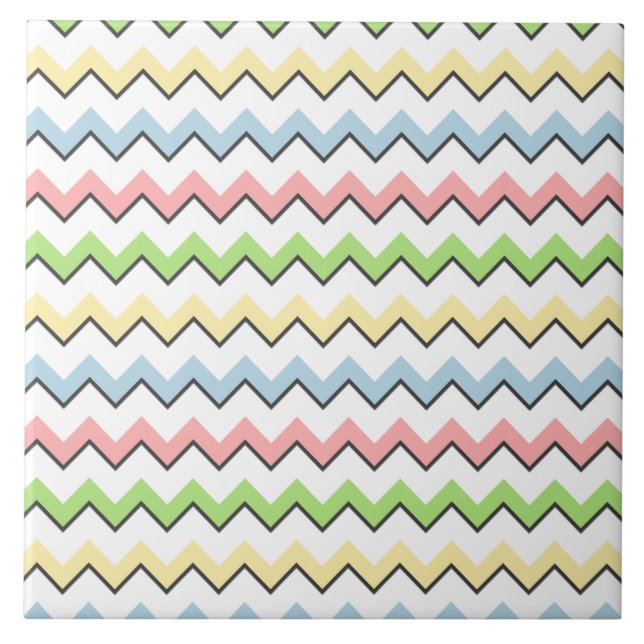 Pastel Chevron Shadow by Shirley Taylor Kakelplatta (Framsidan)