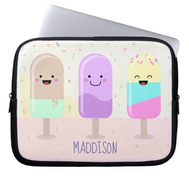 Pastel Chibi Ice Lollies Cute Personlig Laptop Fodral (Framsidan)