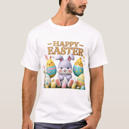 Pastel Chick och Bunny i Egg Glad påsk T-Shirt