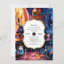 Pastel Children's Magic Scientist Birthday