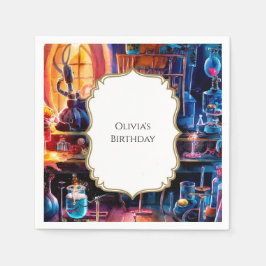 Pastel Children's Magic Scientist Birthday Pappersservett