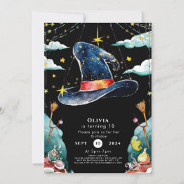 Pastel Children's Roligt Wizard Birthday Inbjudningar