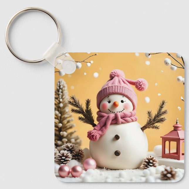Pastel Christmas - Aluminum Keychain  Nyckelring (Framsida)