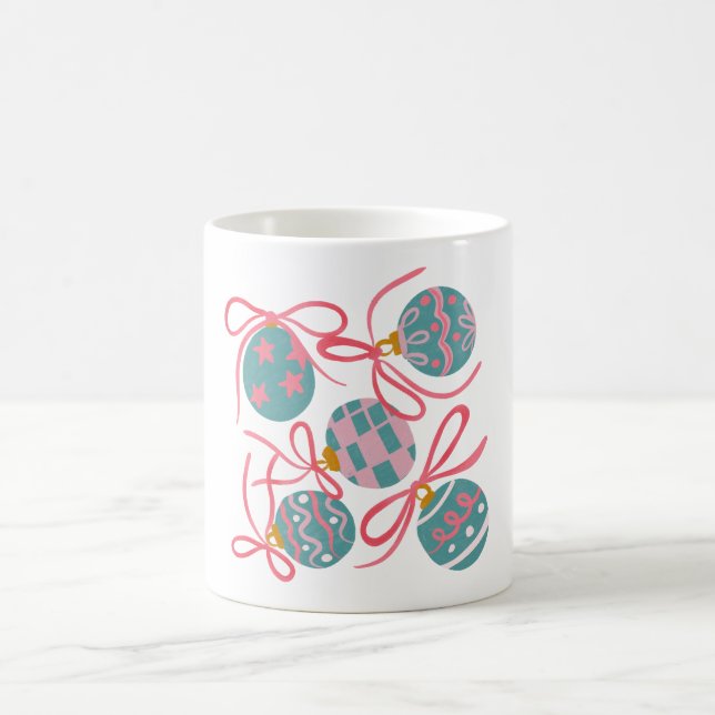 Pastel Christmas Ornament Mug Kaffemugg (Center)