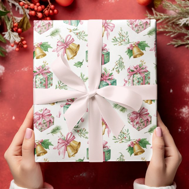 Pastel Christmas Pattern Wrapping Paper Presentpapper (Skapare uppladdad)