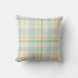 Pastel Christmas Plaid three Kudde
