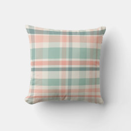 Pastel Christmas Plaid two Kudde