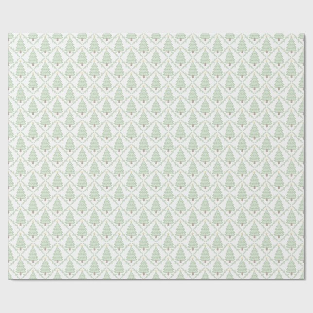 🎄 Pastel Christmas Wonderland Wrapping Paper 🎁 Presentpapper (Platt)