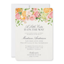 Pastel Citrus Blommigt Little Cutie Baby Shower