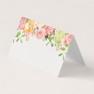 Pastel Citrus Blommigt Little Cutie Place Card Kort
