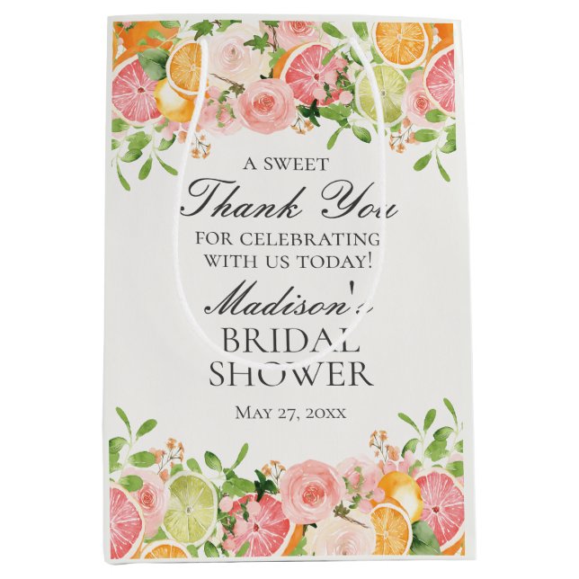 Pastel Citrus Blommigt Main Squeeze Möhippa (Framsidan)