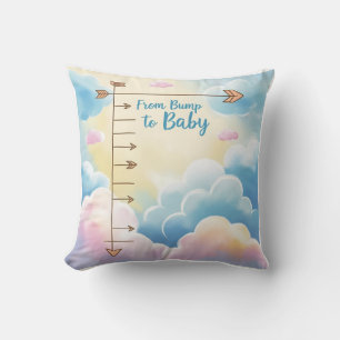 Pastel Cloud ("Från klump till Baby") tillväxtdiag Kudde