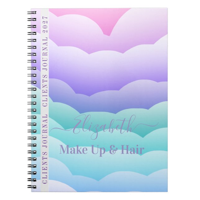 Pastel Clouds Client Journal Anteckningsbok (Framsidan)