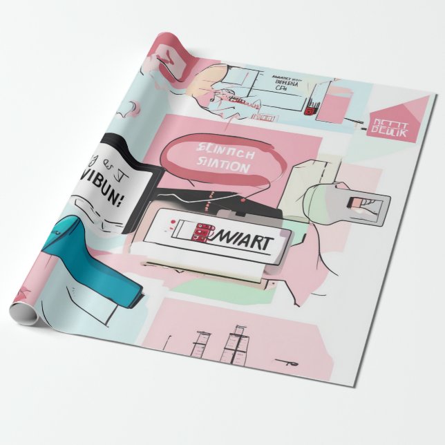 Pastel Collage Dream Presentpapper (Utrullad)