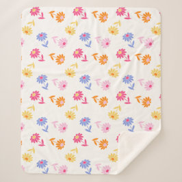 Pastel Colorful Flowers Seamless Mönster